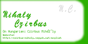 mihaly czirbus business card